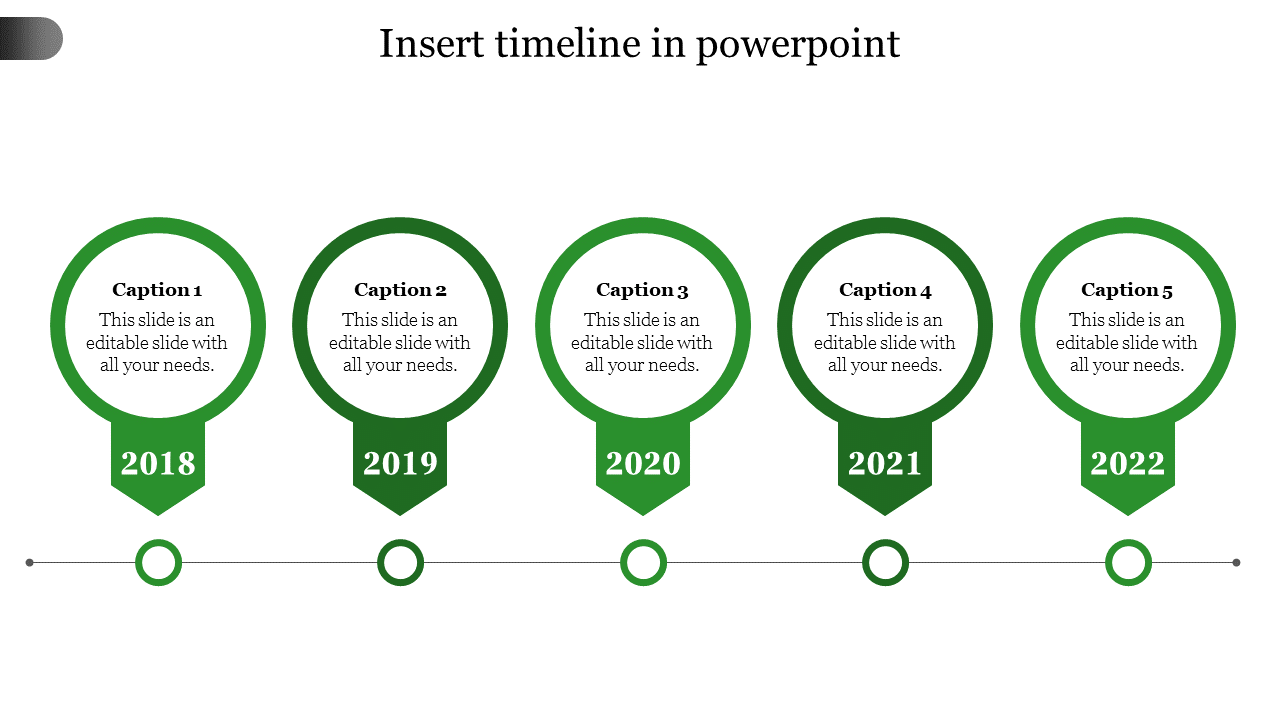insert timeline in powerpoint-5-Green